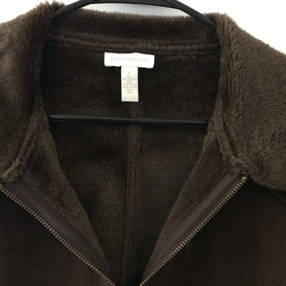 women’s charter club suede jacket coat medium - Picture 3 of 7
